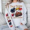Polar Express Christmas sweatshirt featuring All Aboard sleeve print graphic on cozy winter sweater