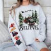 Believe Christmas Sweatshirt, Polar Express Sleeve Print Sweater,