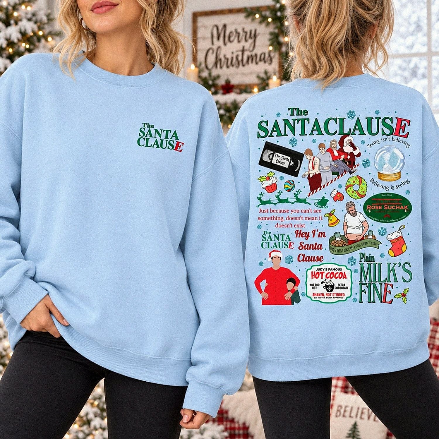 Retro Christmas Santa Graphic T-Shirt, Hoodie & Sweatshirt – Vintage Holiday Apparel - Image 5